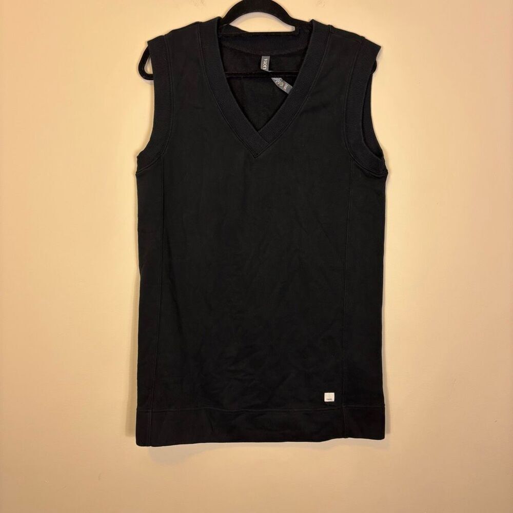 Vuori Women's Black Sedona V Neck Vest Shirt Dress Size Small